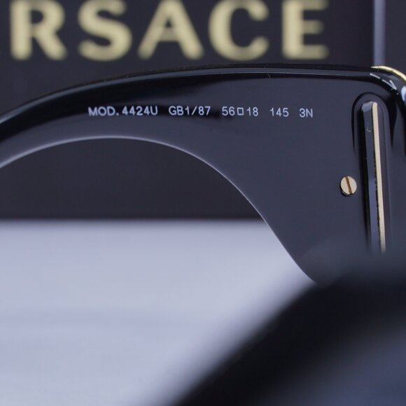 Versace VE4424U GB1/87 Geometric Sunglasses - Black/Grey - Picture 7 of 11